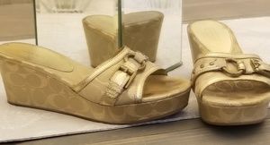Coach Gold Wedges